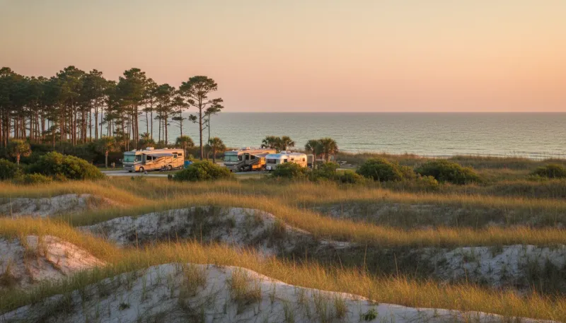 Alabama landscape, backdrop for the RV Park Hubs Gulf Shores directory