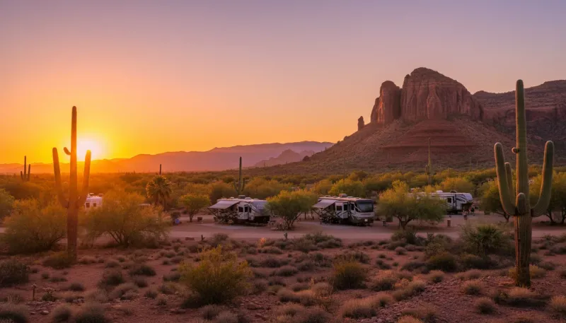 Arizona landscape, backdrop for the RV Park Hubs Yuma directory