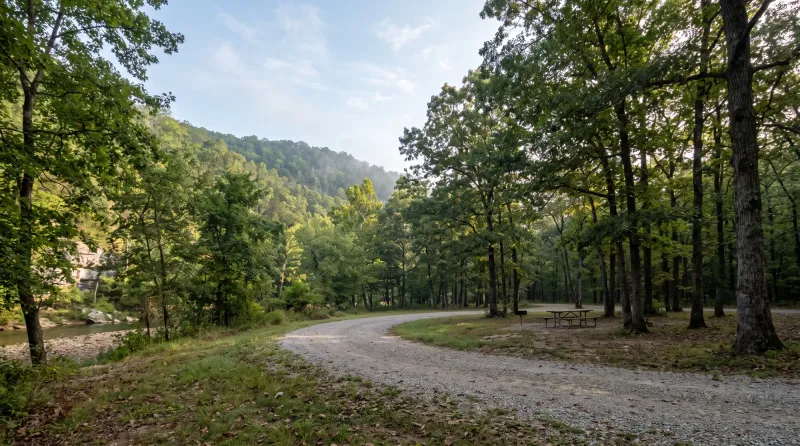 Arkansas landscape, backdrop for the RV Park Hubs Hot Springs directory