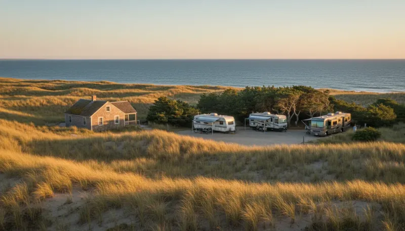 Massachusetts landscape, backdrop for the RV Park Hubs Sturbridge directory