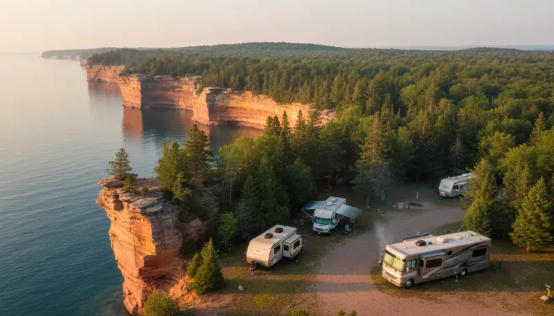 Michigan landscape, backdrop for the RV Park Hubs Traverse City directory