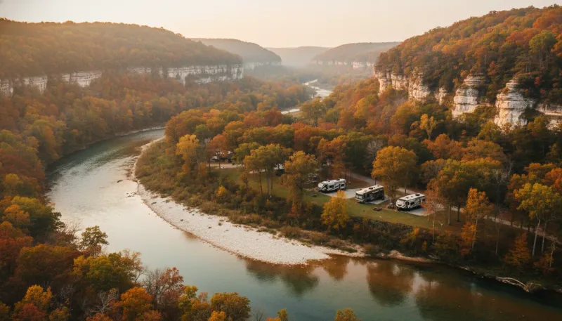 Missouri landscape, backdrop for the RV Park Hubs Branson directory