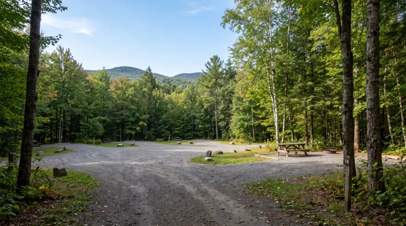 New York landscape, backdrop for the RV Park Hubs Lake George directory