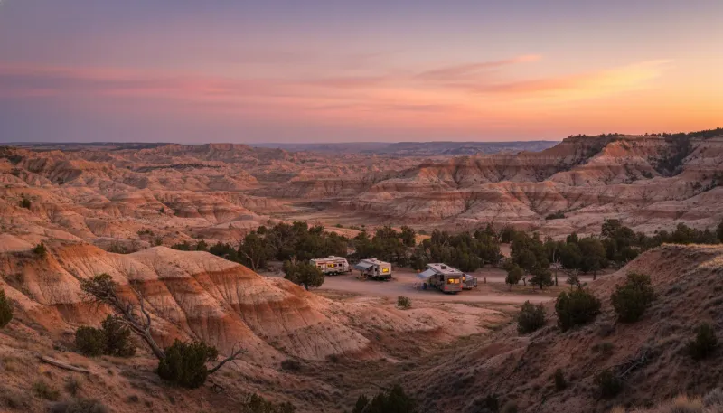 North Dakota landscape, backdrop for the RV Park Hubs Medora directory