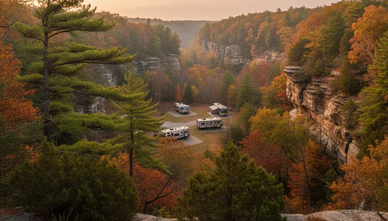 Ohio landscape, backdrop for the RV Park Hubs Logan directory