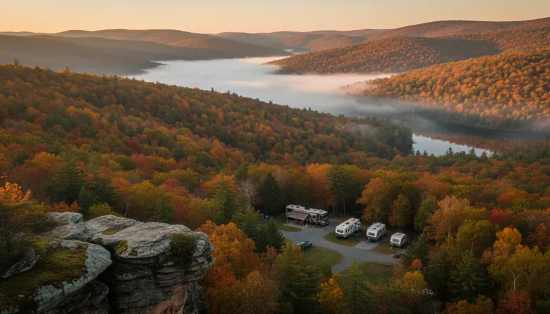 Pennsylvania landscape, backdrop for the RV Park Hubs Gettysburg directory