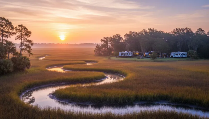 South Carolina landscape, backdrop for the RV Park Hubs Myrtle Beach directory