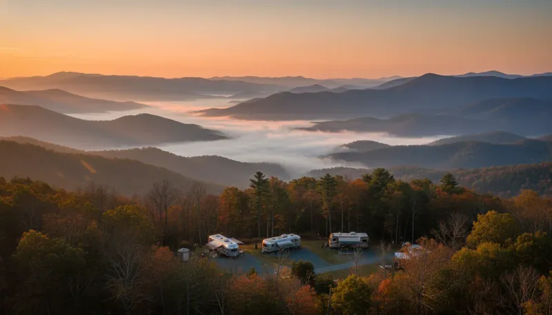 Tennessee landscape, backdrop for the RV Park Hubs Gatlinburg directory
